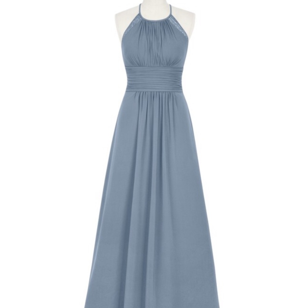Dusty Blue Azazie Bridesmaids Dress - Regina